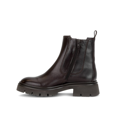 Bottines cognac en cuir lisse