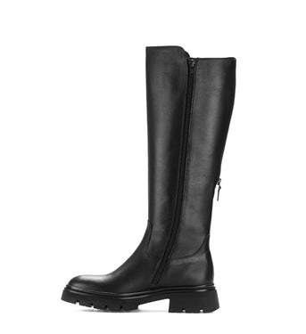 Bottes noires en cuirs lisse