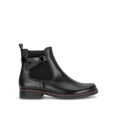 Bottines noires en cuir lisse
