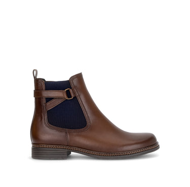 Bottines cognac en cuir lisse