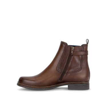 Bottines cognac en cuir lisse