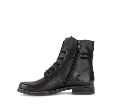 Bottines noires en cuir lisse