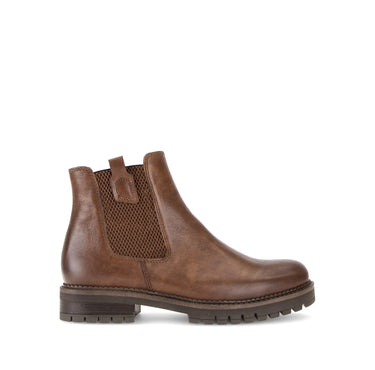 Bottines cognac en cuir lisse