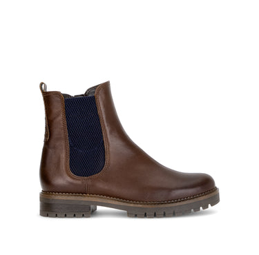 Bottines cognac en cuir lisse