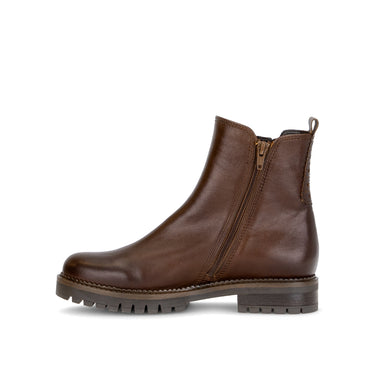 Bottines cognac en cuir lisse