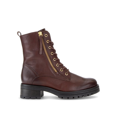 Bottines cognac en cuir lisse