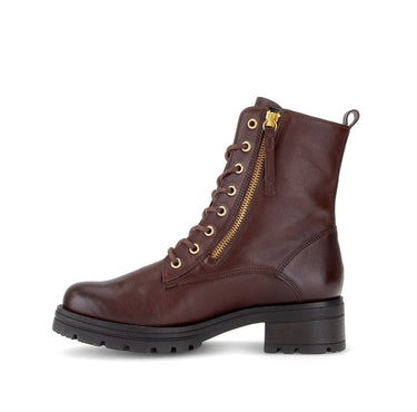 Bottines cognac en cuir lisse