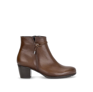 Bottines cognac en cuir lisse