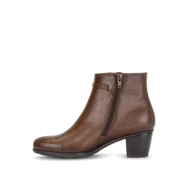 Bottines cognac en cuir lisse