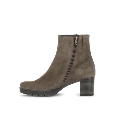 Bottines marron en cuir velours