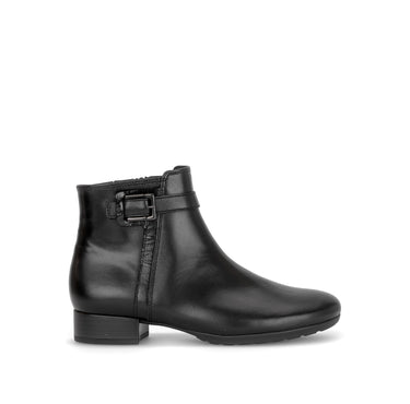 Bottines noires en cuirs combinés
