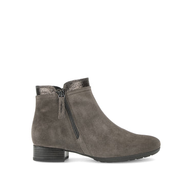 Bottines marron en cuirs combinés