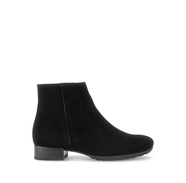 Bottines noires en cuir velours