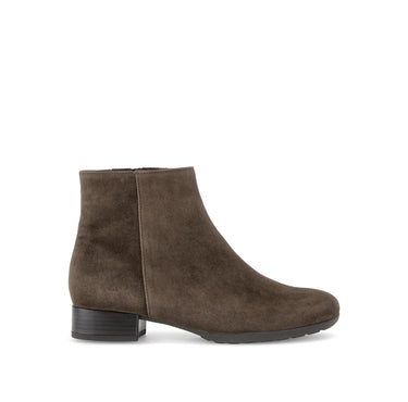 Bottines marron en cuir velours