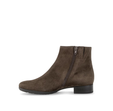 Bottines marron en cuir velours