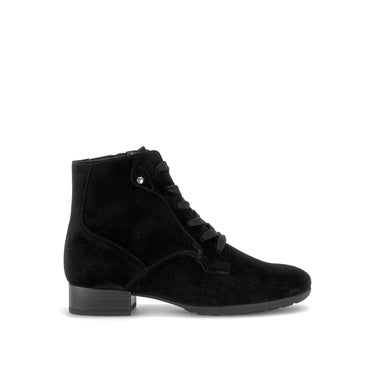 Bottines noires en cuir velours