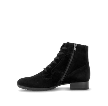 Bottines noires en cuir velours