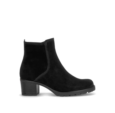 Bottines noires en cuir velours