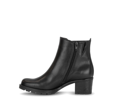 Bottines noires en cuir lisse