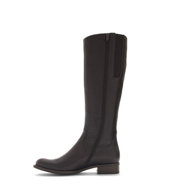 Bottes marron en cuir lisse