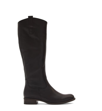 Bottes marron en cuir lisse