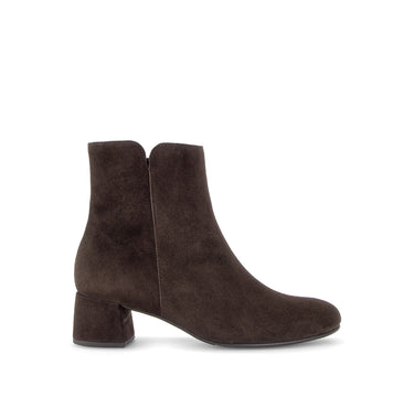 Bottines marron en cuir velours