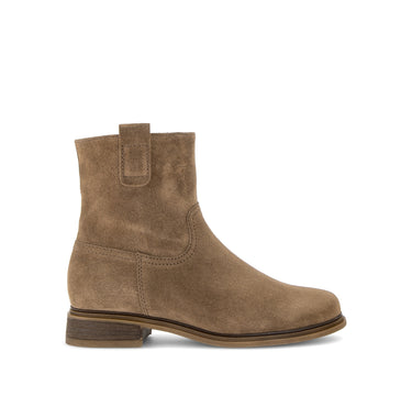 Bottines marron en cuir velours