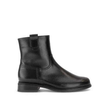 Bottines noires en cuir lisse