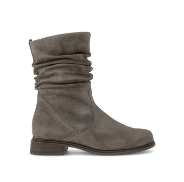 Bottines grises en cuir velours