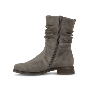 Bottines grises en cuir velours