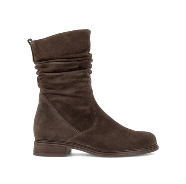 Bottines marron en cuir velours