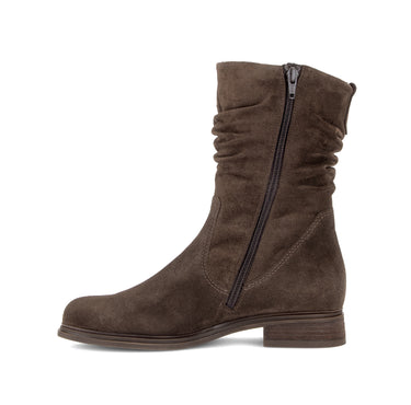 Bottines marron en cuir velours