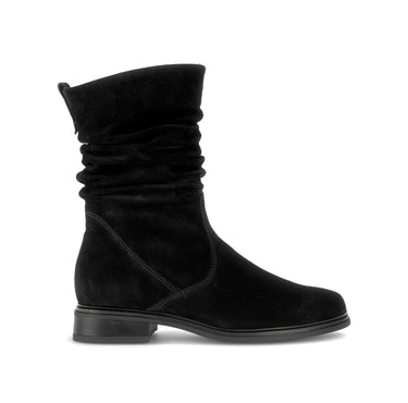 Bottines noires en cuir velours