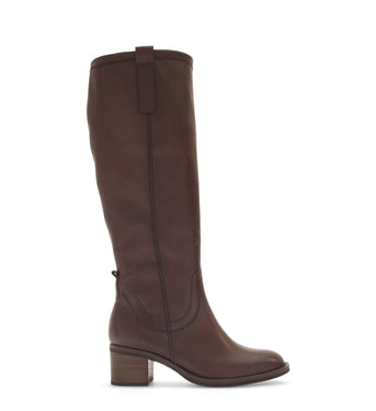 Bottes cognac en cuir lisse