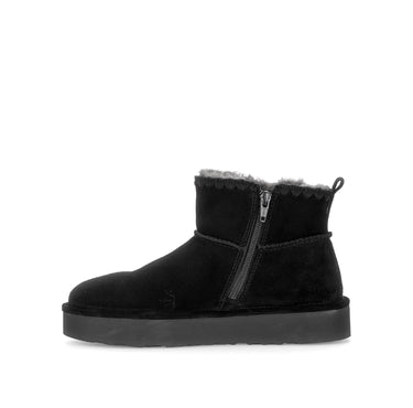 Bottines noires en cuir velours