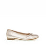 Ballerines dorées en cuir grainé