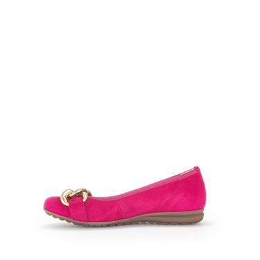 Ballerines pinks en cuir velours