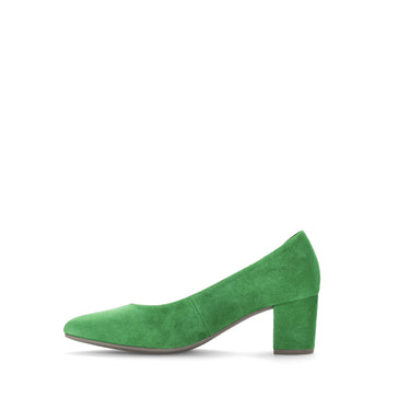 Escarpins verts en cuir velours