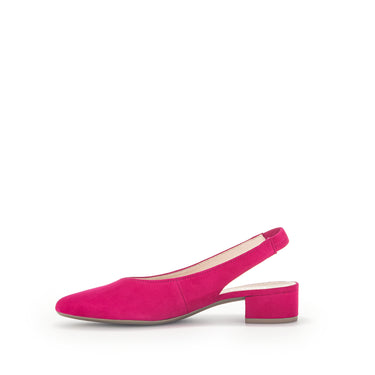 Slings pinks en cuir velours
