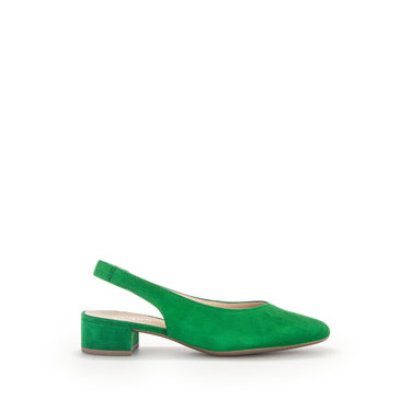 Slings verts en cuir velours