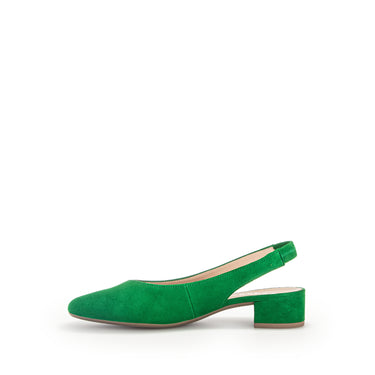 Slings verts en cuir velours