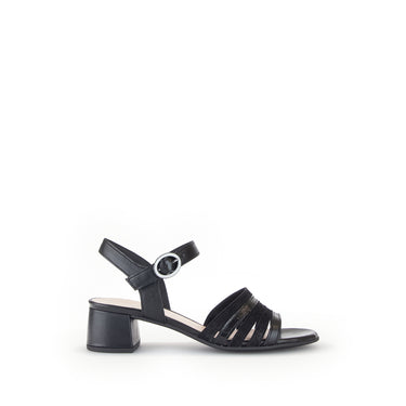 Sandales noires en cuir