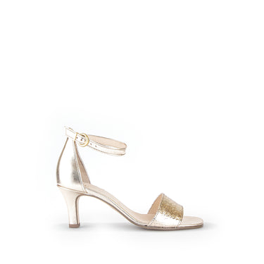 Sandales dorées en cuir