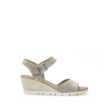 Sandales sables en cuir velours