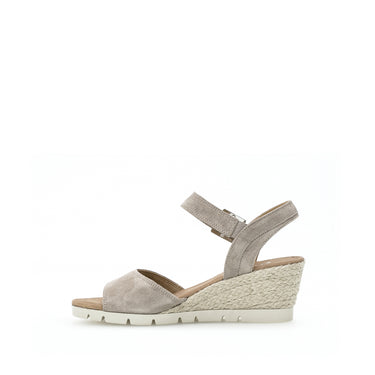 Sandales sables en cuir velours