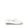 Mocassins argentés en cuir