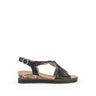 Sandales noires en cuir