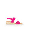 Sandales pinks en cuir velours