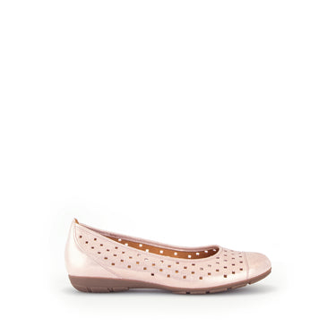 Ballerines roses en cuir velours