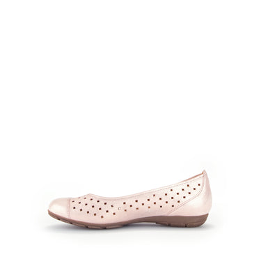 Ballerines roses en cuir velours